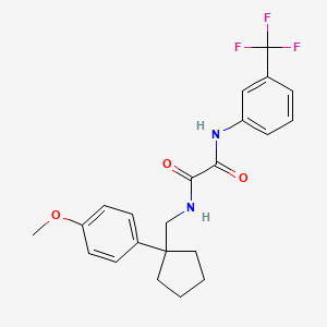 molecular formula C22H23F3N2O3 B2815444 N-{[1-(4-methoxyphenyl)cyclopentyl]methyl}-N'-[3-(trifluoromethyl)phenyl]ethanediamide CAS No. 1091398-65-0