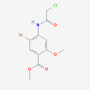 molecular formula C11H11BrClNO4 B2815450 Methyl 5-bromo-4-[(2-chloroacetyl)amino]-2-methoxybenzenecarboxylate CAS No. 860785-02-0