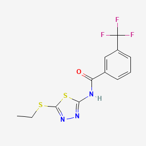 B2815451 N-(5-(ethylthio)-1,3,4-thiadiazol-2-yl)-3-(trifluoromethyl)benzamide CAS No. 330190-99-3