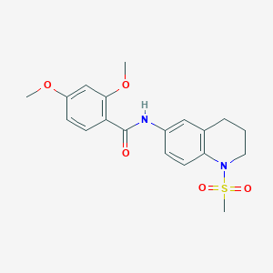 molecular formula C19H22N2O5S B2815514 N-(1-methanesulfonyl-1,2,3,4-tetrahydroquinolin-6-yl)-2,4-dimethoxybenzamide CAS No. 941882-69-5