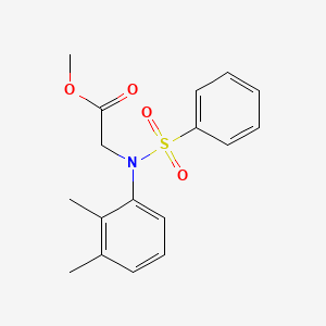 molecular formula C17H19NO4S B2815535 Methyl N-(2,3-dimethylphenyl)-N-(phenylsulfonyl)glycinate CAS No. 431933-99-2