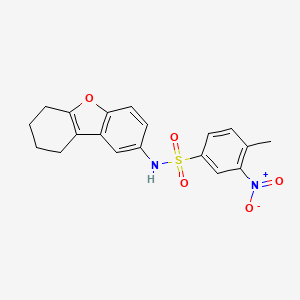molecular formula C19H18N2O5S B2815549 4-methyl-3-nitro-N-(6,7,8,9-tetrahydrodibenzo[b,d]furan-2-yl)benzenesulfonamide CAS No. 518331-22-1