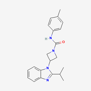 molecular formula C21H24N4O B2815576 N-(4-methylphenyl)-3-[2-(propan-2-yl)-1H-1,3-benzodiazol-1-yl]azetidine-1-carboxamide CAS No. 2415456-21-0