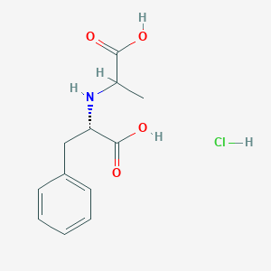 molecular formula C12H16ClNO4 B2815593 ((S)-1-carboxyethyl)-D-phenylalanine hydrochloride CAS No. 103954-24-1