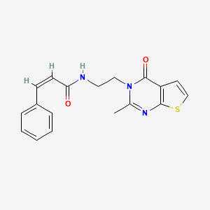 (Z)-N-(2-(2-methyl-4-oxothieno[2,3-d]pyrimidin-3(4H)-yl)ethyl)-3-phenylacrylamide
