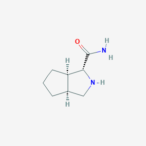molecular formula C8H14N2O B2815655 rac-(1R,3aS,6aR)-octahydrocyclopenta[c]pyrrole-1-carboxamide CAS No. 2361609-63-2