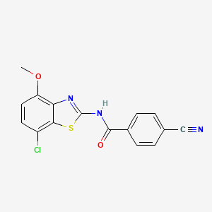 N-(7-chloro-4-methoxybenzo[d]thiazol-2-yl)-4-cyanobenzamide