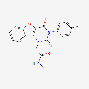 molecular formula C20H17N3O4 B2815665 N-methyl-2-[5-(4-methylphenyl)-4,6-dioxo-8-oxa-3,5-diazatricyclo[7.4.0.0^{2,7}]trideca-1(9),2(7),10,12-tetraen-3-yl]acetamide CAS No. 877657-73-3