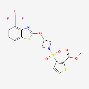 Methyl 3-((3-((4-(trifluoromethyl)benzo[d]thiazol-2-yl)oxy)azetidin-1-yl)sulfonyl)thiophene-2-carboxylate