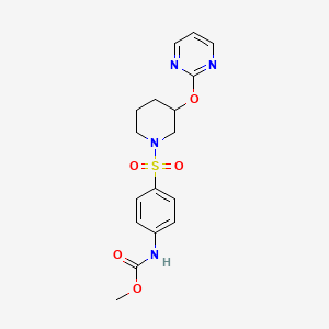 Methyl (4-((3-(pyrimidin-2-yloxy)piperidin-1-yl)sulfonyl)phenyl)carbamate
