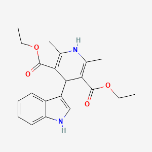 molecular formula C21H24N2O4 B2815725 diethyl 4-(1H-indol-3-yl)-2,6-dimethyl-1,4-dihydropyridine-3,5-dicarboxylate CAS No. 94917-18-7