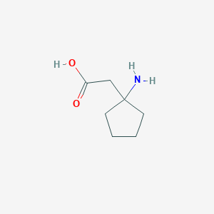 molecular formula C7H13NO2 B2815736 (1-Aminocyclopentyl)acetic acid CAS No. 1049720-85-5; 58885-92-0