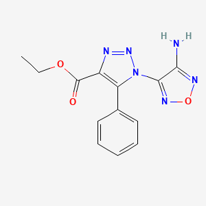 molecular formula C13H12N6O3 B2815775 ethyl 1-(4-amino-1,2,5-oxadiazol-3-yl)-5-phenyl-1H-1,2,3-triazole-4-carboxylate CAS No. 296769-60-3