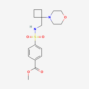 molecular formula C17H24N2O5S B2815786 Methyl 4-({[1-(morpholin-4-yl)cyclobutyl]methyl}sulfamoyl)benzoate CAS No. 2380189-91-1