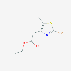 molecular formula C8H10BrNO2S B2815793 ethyl 2-(2-bromo-5-methyl-1,3-thiazol-4-yl)acetate CAS No. 1955524-08-9; 56355-62-5