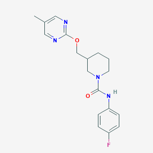 N-(4-Fluorophenyl)-3-[(5-methylpyrimidin-2-yl)oxymethyl]piperidine-1-carboxamide