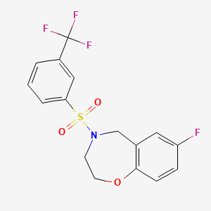 7-Fluoro-4-((3-(trifluoromethyl)phenyl)sulfonyl)-2,3,4,5-tetrahydrobenzo[f][1,4]oxazepine