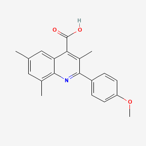2-(4-Methoxyphenyl)-3,6,8-trimethylquinoline-4-carboxylic acid