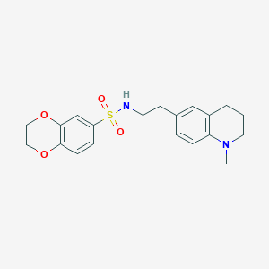 N-(2-(1-methyl-1,2,3,4-tetrahydroquinolin-6-yl)ethyl)-2,3-dihydrobenzo[b][1,4]dioxine-6-sulfonamide
