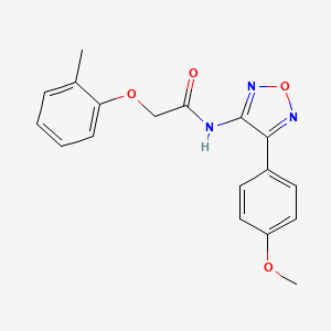 molecular formula C18H17N3O4 B2815911 N-[4-(4-methoxyphenyl)-1,2,5-oxadiazol-3-yl]-2-(2-methylphenoxy)acetamide CAS No. 873082-86-1