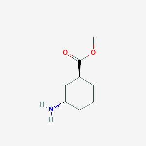 molecular formula C8H15NO2 B2815928 methyl (1S,3S)-3-aminocyclohexane-1-carboxylate CAS No. 1461869-65-7