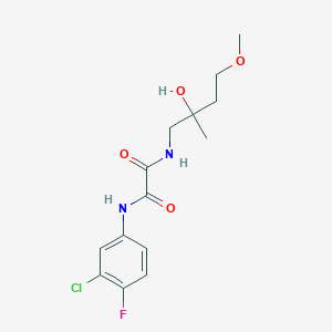 molecular formula C14H18ClFN2O4 B2815947 N1-(3-chloro-4-fluorophenyl)-N2-(2-hydroxy-4-methoxy-2-methylbutyl)oxalamide CAS No. 2309752-75-6