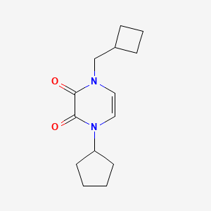 molecular formula C14H20N2O2 B2815949 1-(cyclobutylmethyl)-4-cyclopentyl-1,2,3,4-tetrahydropyrazine-2,3-dione CAS No. 2320857-32-5