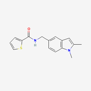molecular formula C16H16N2OS B2815967 N-[(1,2-dimethyl-1H-indol-5-yl)methyl]thiophene-2-carboxamide CAS No. 852137-86-1