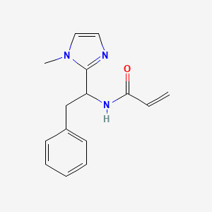 molecular formula C15H17N3O B2815982 N-[1-(1-Methylimidazol-2-yl)-2-phenylethyl]prop-2-enamide CAS No. 2361657-75-0