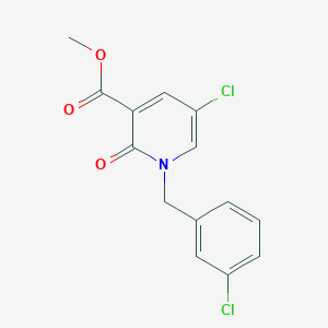 molecular formula C14H11Cl2NO3 B2815995 Methyl 5-chloro-1-[(3-chlorophenyl)methyl]-2-oxopyridine-3-carboxylate CAS No. 338977-37-0