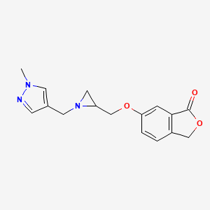 6-[[1-[(1-Methylpyrazol-4-yl)methyl]aziridin-2-yl]methoxy]-3H-2-benzofuran-1-one