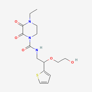 4-ethyl-N-(2-(2-hydroxyethoxy)-2-(thiophen-2-yl)ethyl)-2,3-dioxopiperazine-1-carboxamide