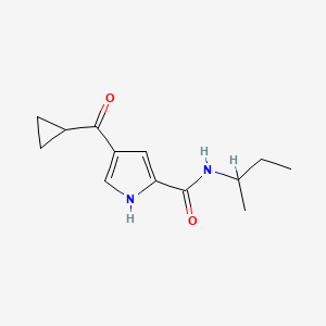 molecular formula C13H18N2O2 B2816063 N-(butan-2-yl)-4-cyclopropanecarbonyl-1H-pyrrole-2-carboxamide CAS No. 477848-66-1