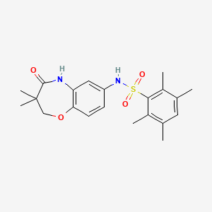 N-(3,3-dimethyl-4-oxo-2,3,4,5-tetrahydrobenzo[b][1,4]oxazepin-7-yl)-2,3,5,6-tetramethylbenzenesulfonamide