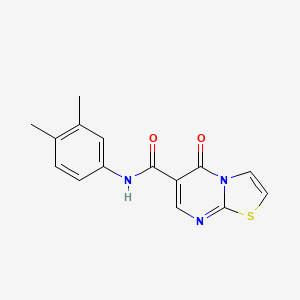 molecular formula C15H13N3O2S B2816070 N-(3,4-dimethylphenyl)-5-oxo-5H-[1,3]thiazolo[3,2-a]pyrimidine-6-carboxamide CAS No. 851944-34-8