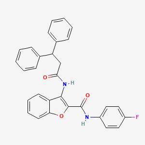 3-(3,3-diphenylpropanamido)-N-(4-fluorophenyl)benzofuran-2-carboxamide