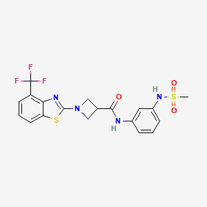 N-(3-(methylsulfonamido)phenyl)-1-(4-(trifluoromethyl)benzo[d]thiazol-2-yl)azetidine-3-carboxamide