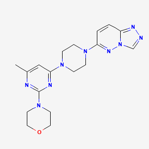 4-[4-Methyl-6-(4-{[1,2,4]triazolo[4,3-b]pyridazin-6-yl}piperazin-1-yl)pyrimidin-2-yl]morpholine