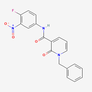 1-benzyl-N-(4-fluoro-3-nitrophenyl)-2-oxo-1,2-dihydropyridine-3-carboxamide