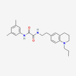 molecular formula C24H31N3O2 B2816130 N'-(3,5-dimethylphenyl)-N-[2-(1-propyl-1,2,3,4-tetrahydroquinolin-6-yl)ethyl]ethanediamide CAS No. 955528-99-1