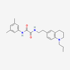 molecular formula C24H31N3O2 B2816130 N1-(3,5-二甲基苯基)-N2-(2-(1-丙基-1,2,3,4-四氢喹啉-6-基)乙基)草酰胺 CAS No. 955528-99-1