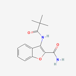 molecular formula C14H16N2O3 B2816139 3-Pivalamidobenzofuran-2-carboxamide CAS No. 898372-44-6