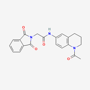 molecular formula C21H19N3O4 B2816140 N-(1-acetyl-1,2,3,4-tetrahydroquinolin-6-yl)-2-(1,3-dioxo-2,3-dihydro-1H-isoindol-2-yl)acetamide CAS No. 932502-06-2
