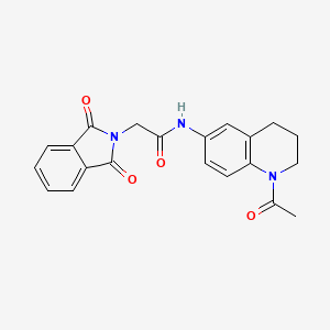 molecular formula C21H19N3O4 B2816140 N-(1-acetyl-3,4-dihydro-2H-quinolin-6-yl)-2-(1,3-dioxoisoindol-2-yl)acetamide CAS No. 932502-06-2