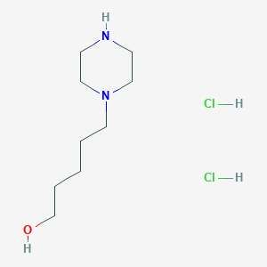 molecular formula C9H22Cl2N2O B2816148 5-(Piperazin-1-yl)pentan-1-ol dihydrochloride CAS No. 7491-91-0