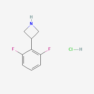 molecular formula C9H9F2N B2816150 3-(2,6-Difluorophenyl)azetidine hydrochloride CAS No. 1260858-79-4