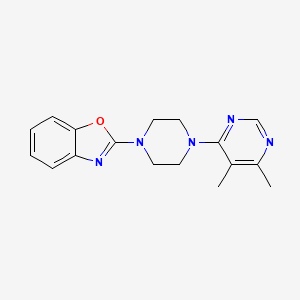 molecular formula C17H19N5O B2816151 2-[4-(5,6-Dimethylpyrimidin-4-yl)piperazin-1-yl]-1,3-benzoxazole CAS No. 2380168-78-3