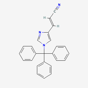 molecular formula C25H19N3 B2816155 (2E)-3-[1-TRiphenylmethyl)imidazol-4-yl]prop-2-enenitrile CAS No. 154312-79-5