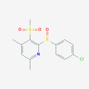 2-[(4-Chlorophenyl)sulfinyl]-4,6-dimethyl-3-pyridinyl methyl sulfone