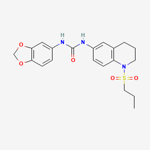 1-(Benzo[d][1,3]dioxol-5-yl)-3-(1-(propylsulfonyl)-1,2,3,4-tetrahydroquinolin-6-yl)urea
